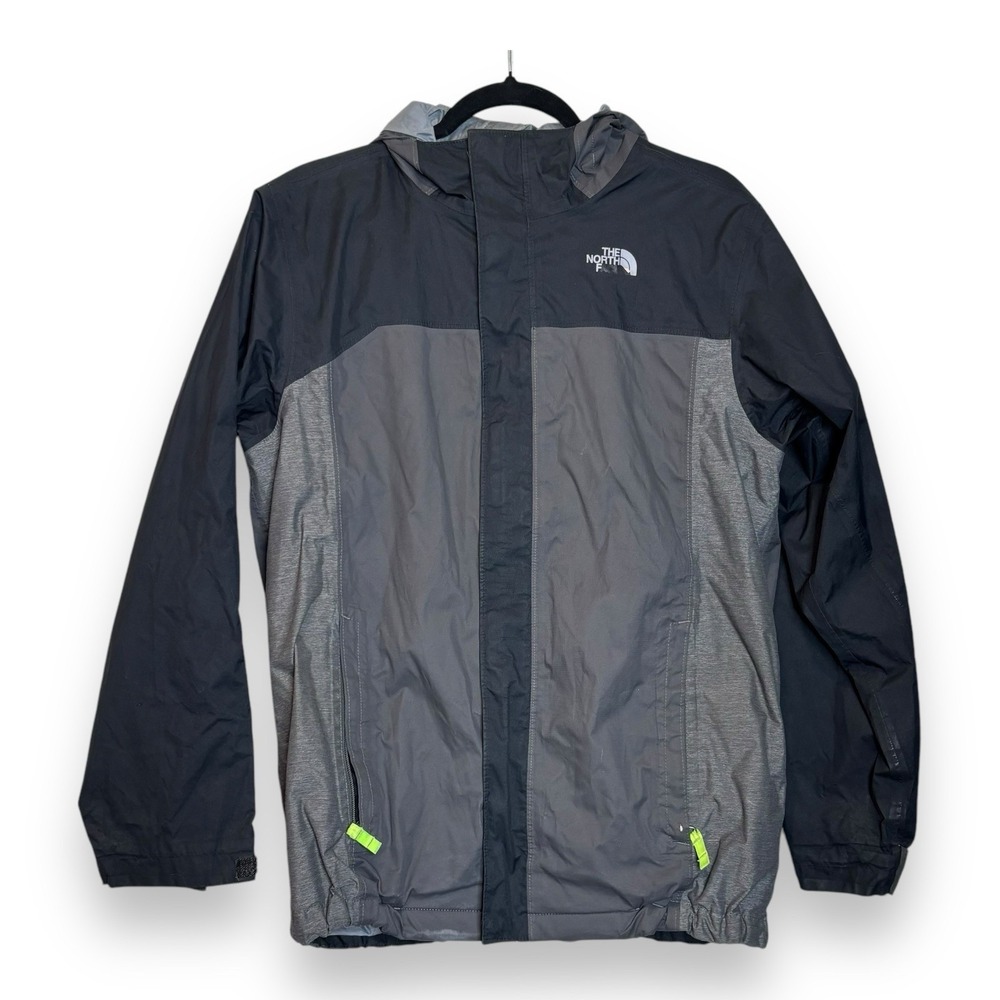 The North Face HyVent black silver Boys Jacket Sz XL